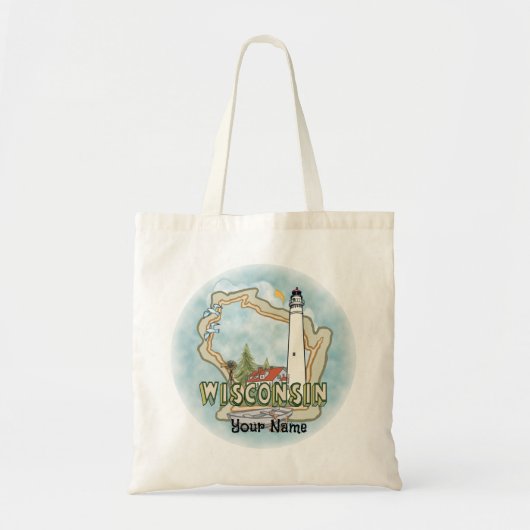 vuurtoren van Wisconsin Tote Bag (Voorkant)