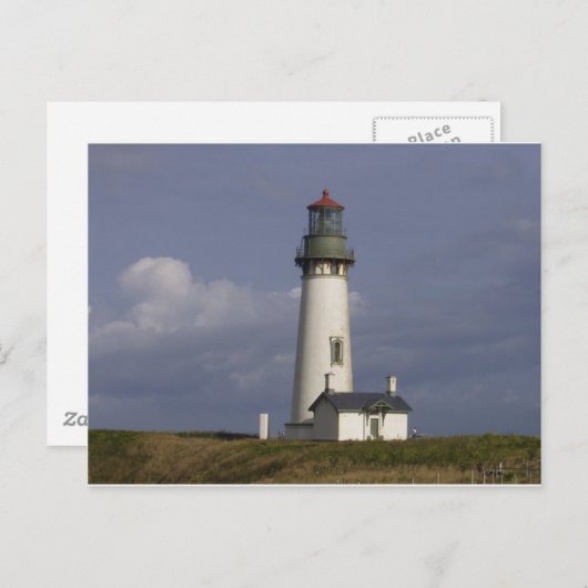 vuurtoren van yaquina briefkaart (Voorkant / Achterkant)