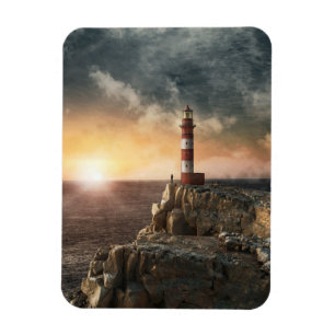 vuurtoren Ventilator rood en wit Magneet
