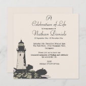 Vuurtoren Viering van het Leven Kaart (Voorkant / Achterkant)