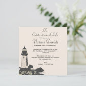 Vuurtoren Viering van het Leven Kaart (Staand voorkant)