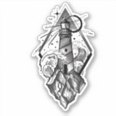 vuurtoren Vinyl Sticker (Voorkant)