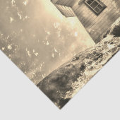 vuurtoren voor de kust van de zee tissuepapier (Detail)