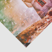 Vuurtoren voor de Nautical Rustic Coastal Texture Tissuepapier (Detail)