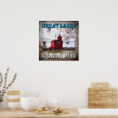 vuurtoren voor grote meren poster (Keuken)