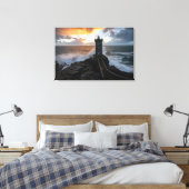 vuurtoren | vuurtoren van Le Conquet Kermorvan Canvas Afdruk (Insitu (Slaapkamer))