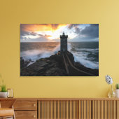 vuurtoren | vuurtoren van Le Conquet Kermorvan Canvas Afdruk (Insitu (Woonkamer))