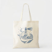 vuurtoren walvis tote bag (Voorkant)
