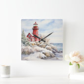 Vuurtoren Wandklok Vierkante Klok (Huis)