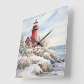 Vuurtoren Wandklok Vierkante Klok (Hoek)