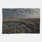 Vuurtoren Westerhever Theedoek (Horizontaal)