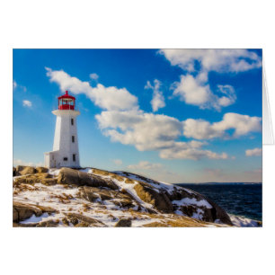 vuurtoren Winter in Peggy's Cove, Nova Scotia