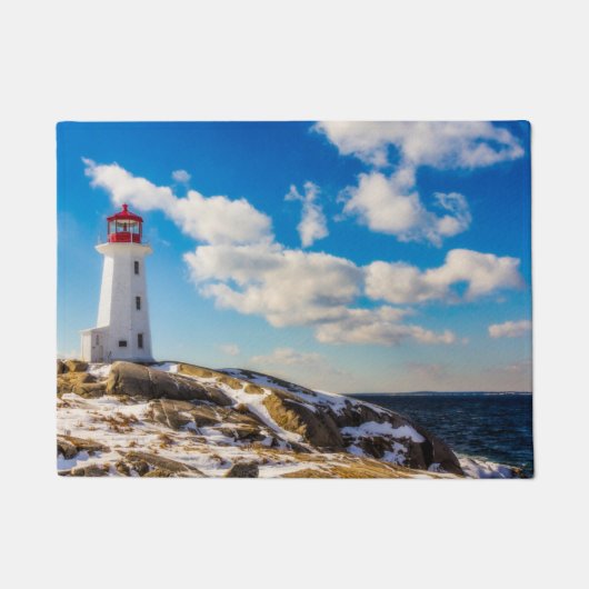 vuurtoren | Winter in Peggy's Cove, Nova Scotia Deurmat (Voorkant)
