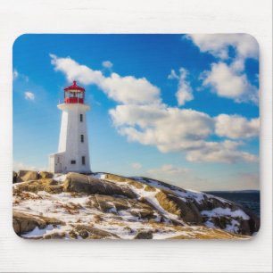 vuurtoren   Winter in Peggy's Cove, Nova Scotia Muismat