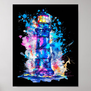 Vuurtoren Zeehuis Zeilen Zee Strand Boottocht Poster