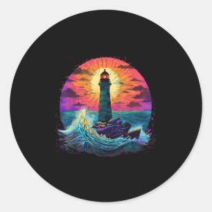 Vuurtoren Zeehuis Zeilen Zee Strand Boottocht Ronde Sticker