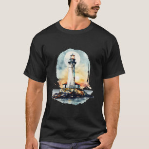 Vuurtoren Zeehuis Zeilen Zee Strand Boottocht T-shirt