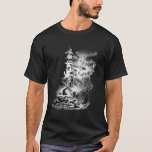 Vuurtoren Zeehuis Zeilen Zee Varend Licht T-shirt