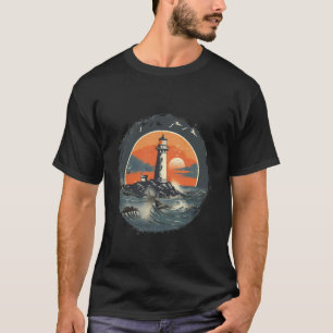 Vuurtoren Zeehuis Zeilen Zee Varend Licht T-shirt