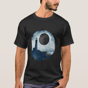 Vuurtoren Zeilen Zee Strand Boot Zeekant Huis T-shirt