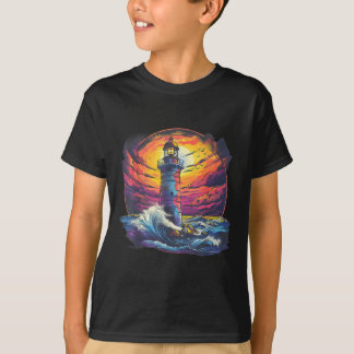 Vuurtoren Zeilen Zee Strand Bootvaren Kusthuis T-shirt