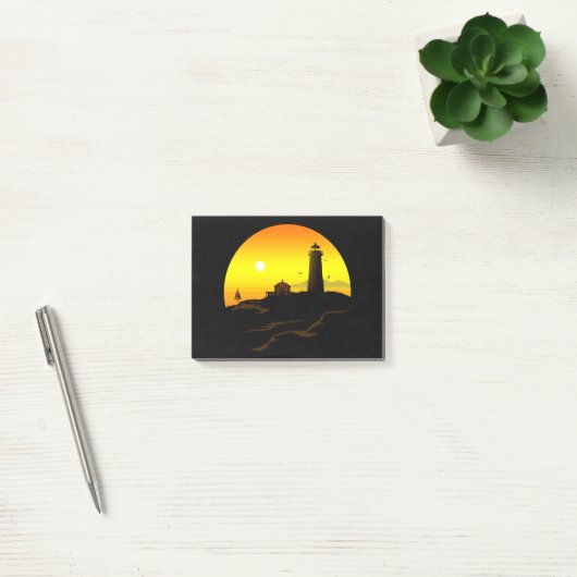 Vuurtoren zonsondergang post-it® notes (Kantoor)
