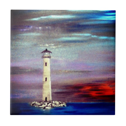 vuurtoreneiland tegeltje (Voorkant)