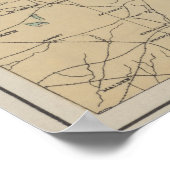 vuurtorenkaart van het meer Michigan (1898) Poster (Hoek)