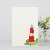 vuurtorenkantoorbenodigdheden briefpapier (Staand voorkant)