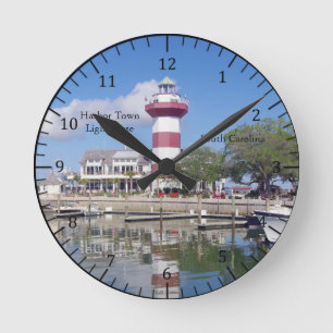 Vuurtorenklok van Harbor Town Ronde Klok