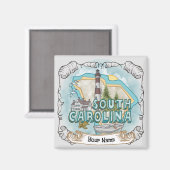 vuurtorenmagneet van South Carolina Magneet (Voorkant / Achterkant)