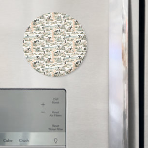 Vuurtorenpatroon voor kusthuisjes magneet