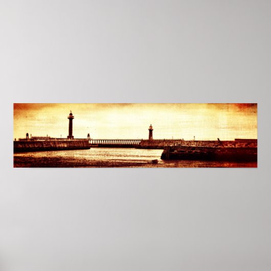 Vuurtorens van Whitby Poster (Voorkant)