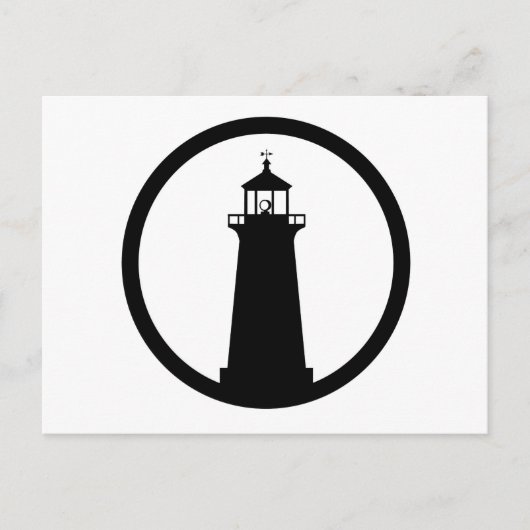 vuurtorsymbool briefkaart (Voorkant)