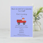 Vuurtruck, Dalmatian Birthday Kaart (Staand voorkant)