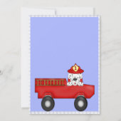 Vuurtruck, Dalmatian Birthday Kaart (Achterkant)