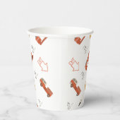 Vuurtruck uitnodiging papieren bekers (Rechts)