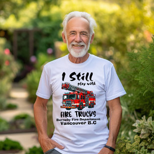 Vuurtruckparade in Burnaby met helden T-shirt