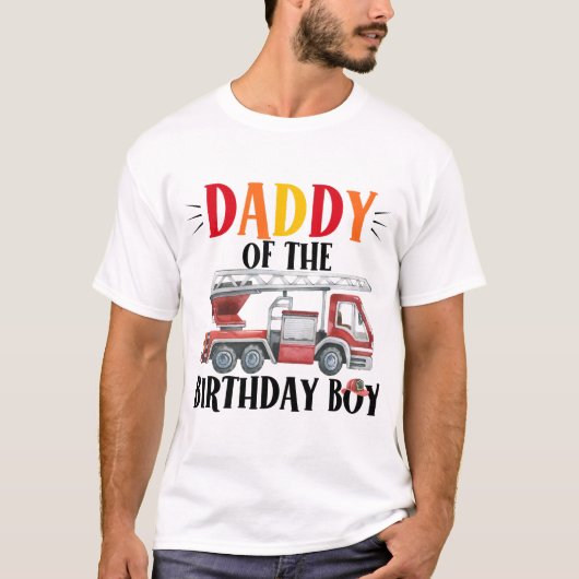 Vuurtrui Pappie van de Birthday Boy T-Shirt (Voorkant)