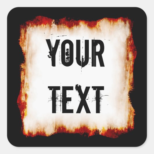 Vuurvast Lijst Vierkante Sticker (Voorkant)