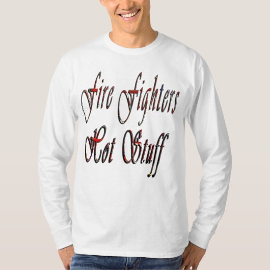 Vuurvechters Hete Logo, Mannen Witte T-shirt (Voorkant)