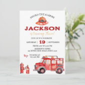 Vuurvechtpartij Vuurdag Uitnodiging Vuurman (Staand voorkant)