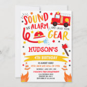 Vuurvechtpartij Vuurdag Uitnodiging Vuurman (Voorkant)