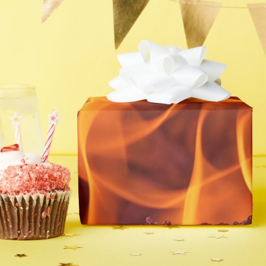 Vuurvlam macro cadeaupapier (Verjaardagsfeest)