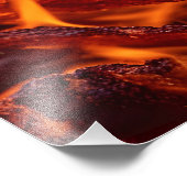 Vuurvlam macro foto afdruk (Hoek)