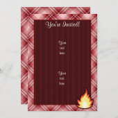 Vuurvlam Rood Kaart (Voorkant / Achterkant)