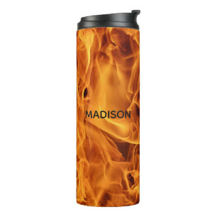 Vuurvlammen, aangepaste tumbler thermosbeker