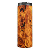 Vuurvlammen, aangepaste tumbler thermosbeker (Achterkant)