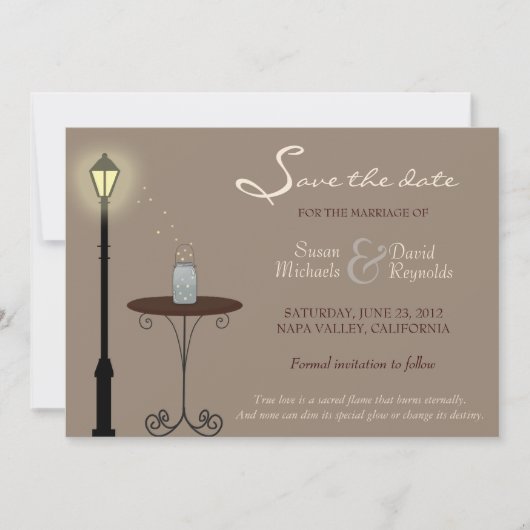 Vuurvliegen en Metselaars Pot Save the Date Aankon (Voorkant)