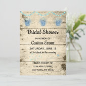 Vuurvliegen in Jars Rustic Bridal Shower Kaart (Staand voorkant)